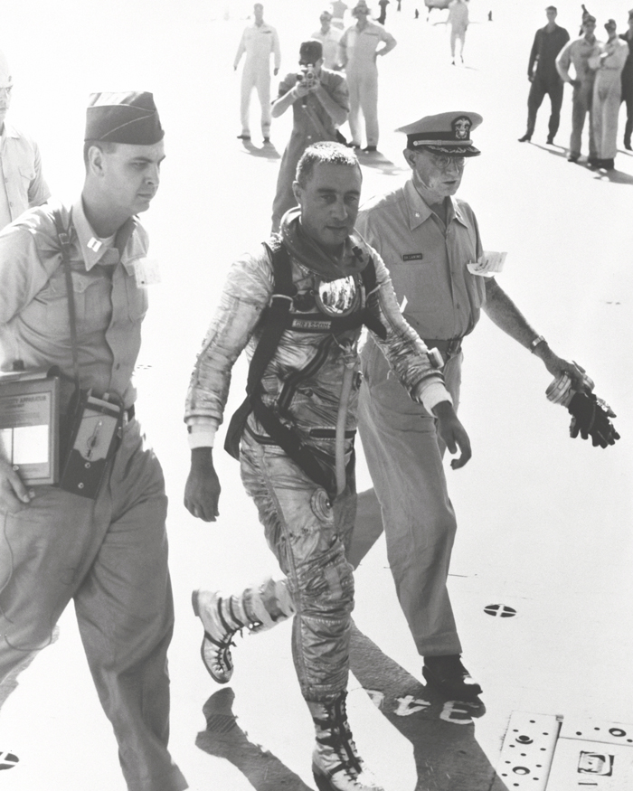 Space History Photo: Grissom Onboard the USS Randolph